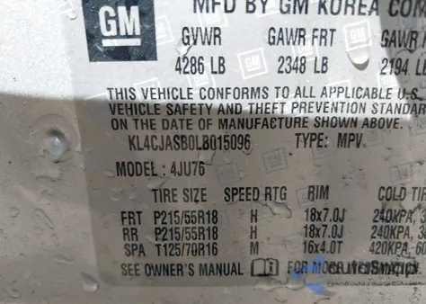 2020 Buick Encore Fwd Preferred из США, поврежденный, VIN KL4CJASB0LB015096